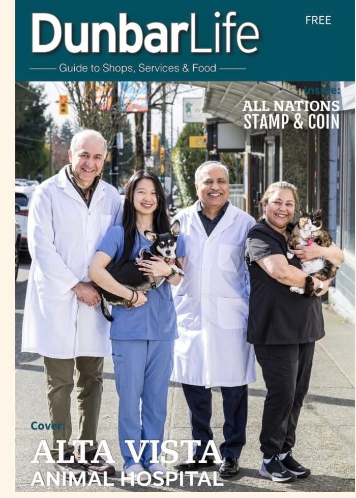 Dunbar Life magazine cover featuring Alta Vista Animal Hospital