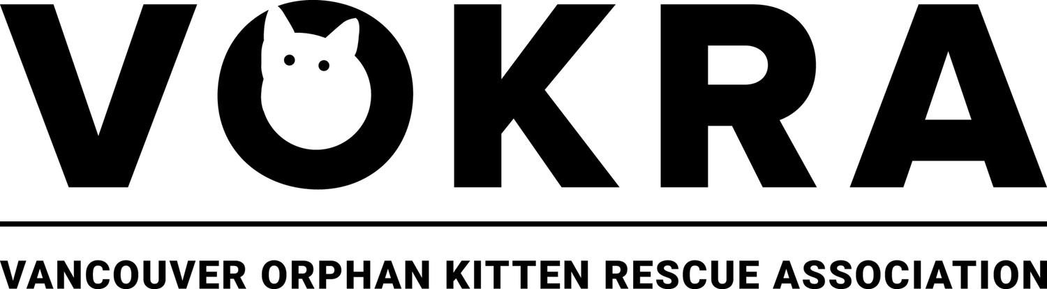 VOKRA, the Vancouver Orphan Kitten Rescue Association, logo